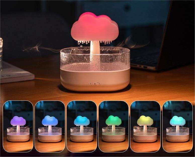 Rain Cloud Humidifier Water Drip Rain Cloud Diffuser With Essential Oils Aroma Diffuser