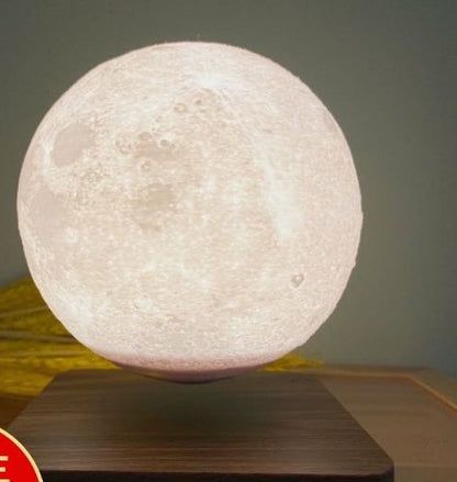 Illuminate Your World with Opulence: Luxe Magnetic Levitation Table Lamp featuring 3D Printed Moon Light & Planet Night Light