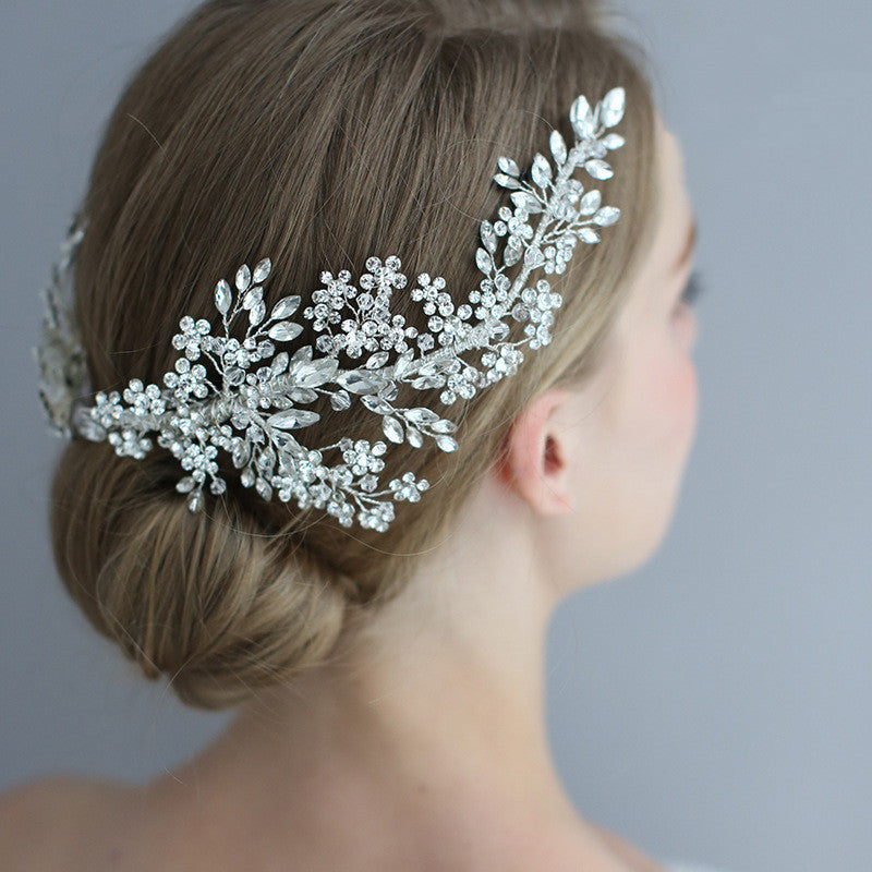 Rhinestone Hair Clip Bridal Wedding Wreath Headpiece