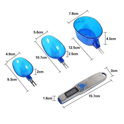 Digital Spoon Scale 500g 0.1g Electronic Measuring Kitchen Spoon With 3 Detachable Weighing Spoons