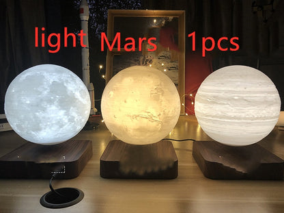 Illuminate Your World with Opulence: Luxe Magnetic Levitation Table Lamp featuring 3D Printed Moon Light & Planet Night Light