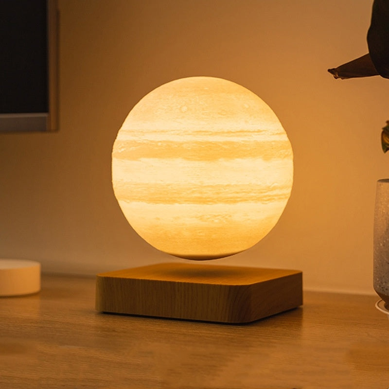 Illuminate Your World with Opulence: Luxe Magnetic Levitation Table Lamp featuring 3D Printed Moon Light & Planet Night Light