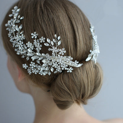 Rhinestone Hair Clip Bridal Wedding Wreath Headpiece