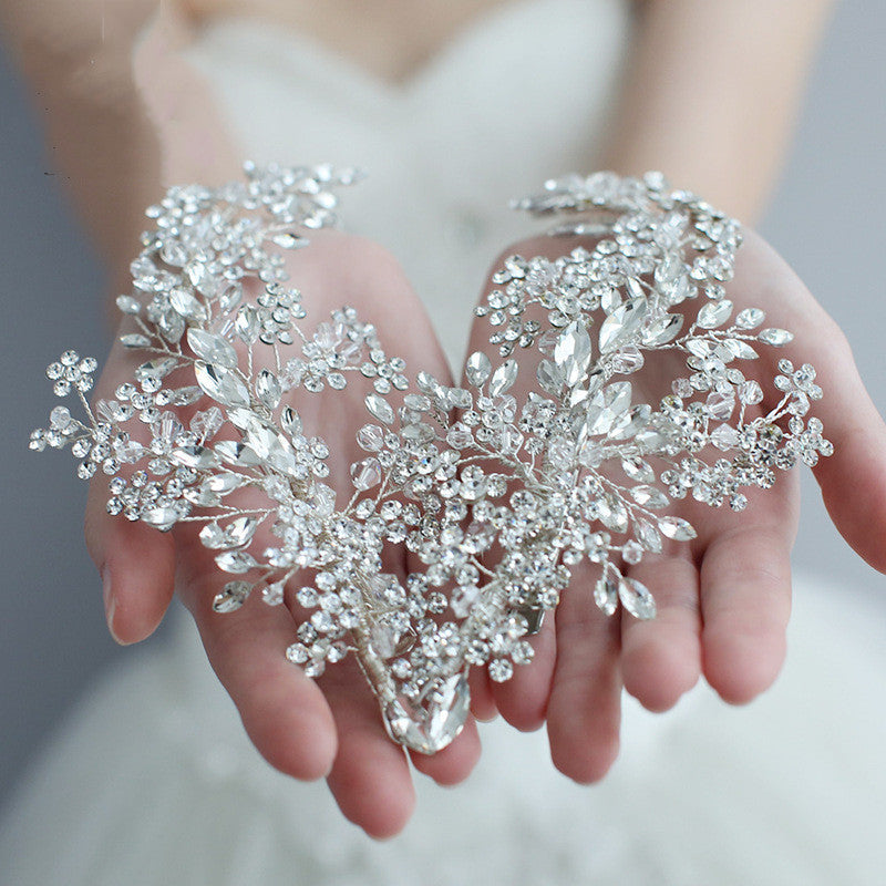 Rhinestone Hair Clip Bridal Wedding Wreath Headpiece